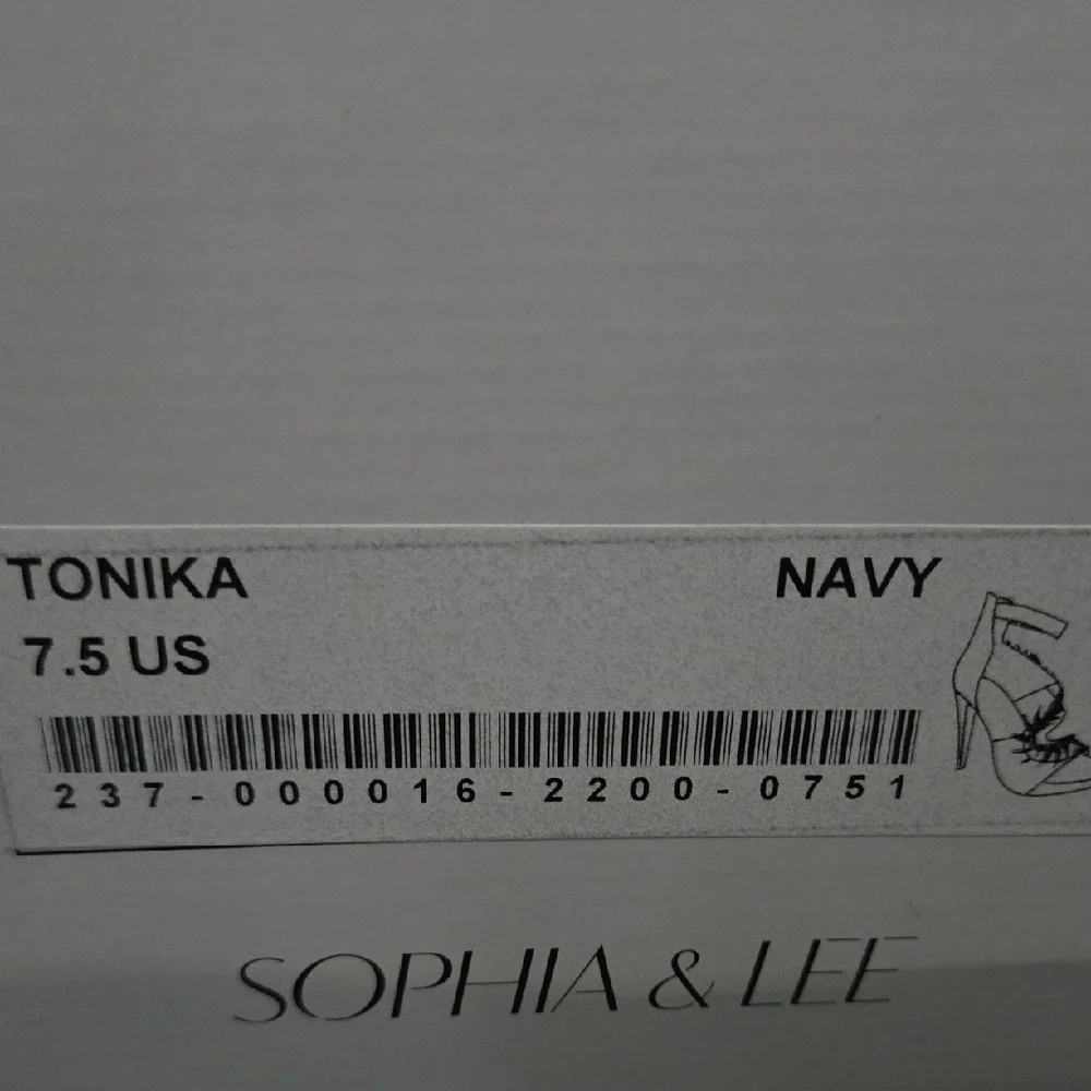 Sophia & Lee Navy Heels W/Silver Snake Jewel Detailing Sz7.5 STUNNING! NIB - Picture 2 of 16